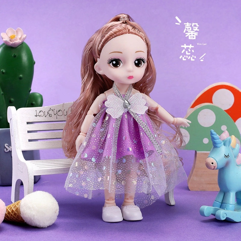 100 Mini 17cm BJD Girl Dolls Princess Toys for Kids Bulk Set|Children's Toys