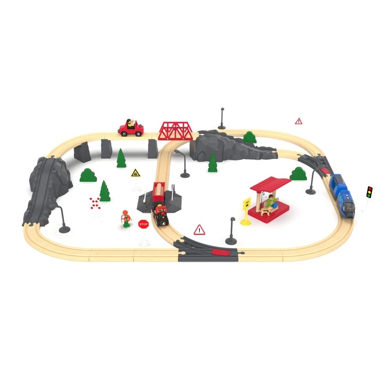 Wooden Thomas Train Puzzle Toy | Kids DIY Magnetic Wooden Track Set | Compatible Small Train Building Blocks | Children's Educational Toy | Woode