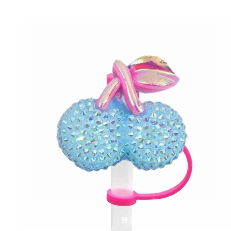 Pastoral Star Fruit Resin Straw Cap, Cute Casual Decorative Silica Gel Cover | Drinkware Accessories