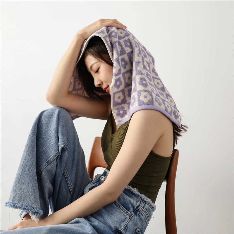 Romantic Prellis Flower Series Multicolor Absorbent Face and Bath Towel Household Gift|Home & Living - Bath Towels