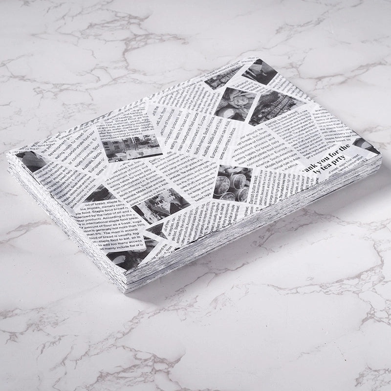 American-style Oil-proof Paper for Fried Chicken Fries Hamburgers, Oil-absorbing Baking and Sandwich Wrapping Paper | Food Packaging Supplies