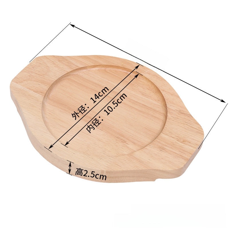 Oak Wood Heat-Resistant Insulation Mat for Casserole Stone Pot Rice Bowl Anti-Scald Solid Wood Tray|Kitchen Accessories