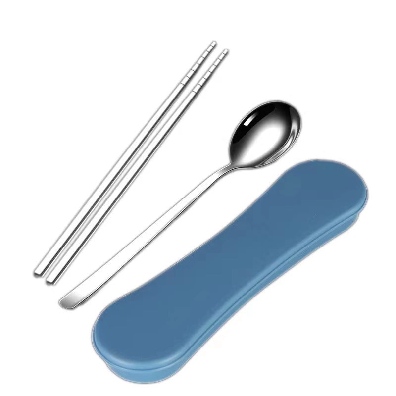 304 Stainless Steel Double-layer Insulated Lunch Box with Lid Portable Sealed Multi-compartment Food Container|Lunch Boxes & Containers