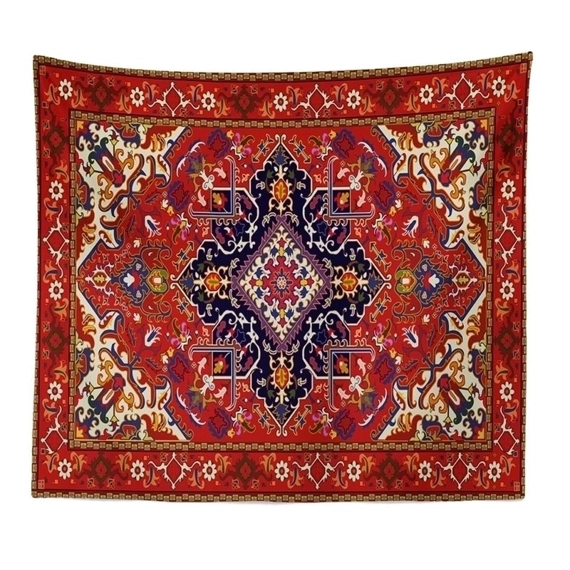 Ethnic Geometric Argyle Pattern Polyester Wall Hanging Tapestry|Home Decor