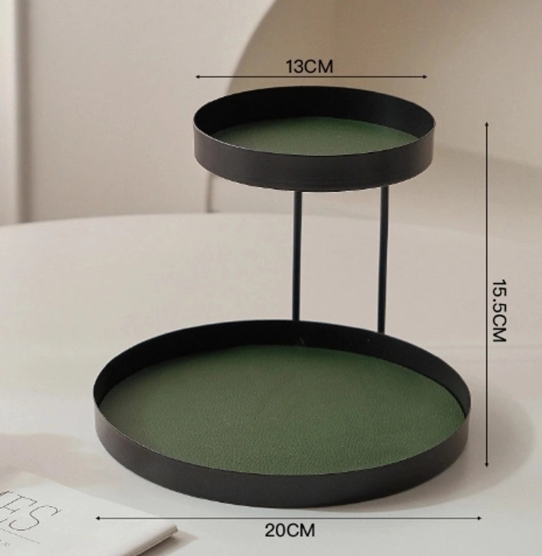 Nordic Style PU Leather Iron Storage Rack for Bathroom | Home Storage & Organization