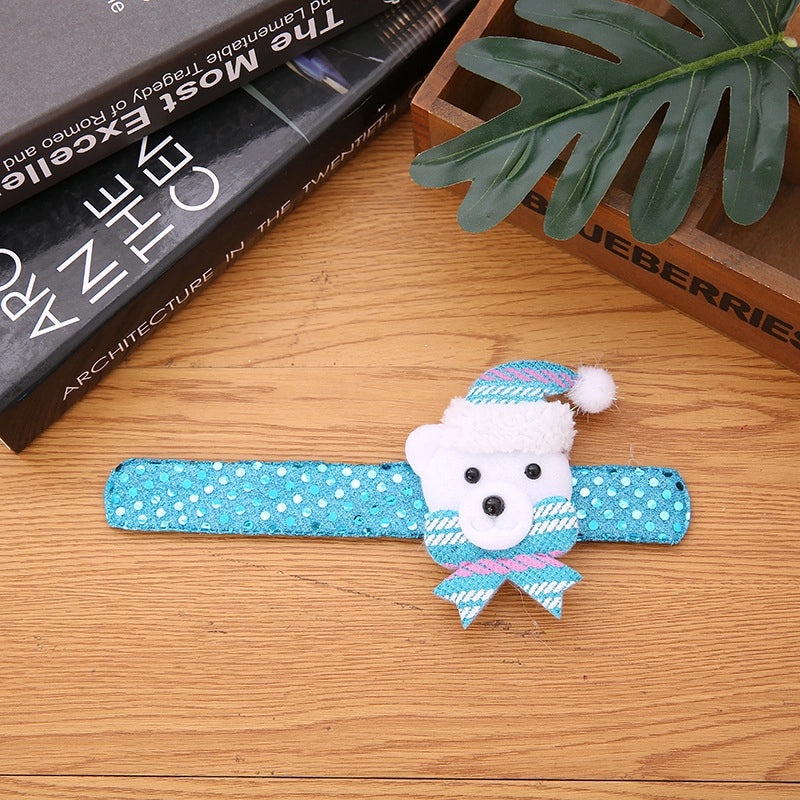 Christmas Light-Up Slap Bracelets for Kids, Snowman & Santa Designs|Kids Jewelry & Accessories
