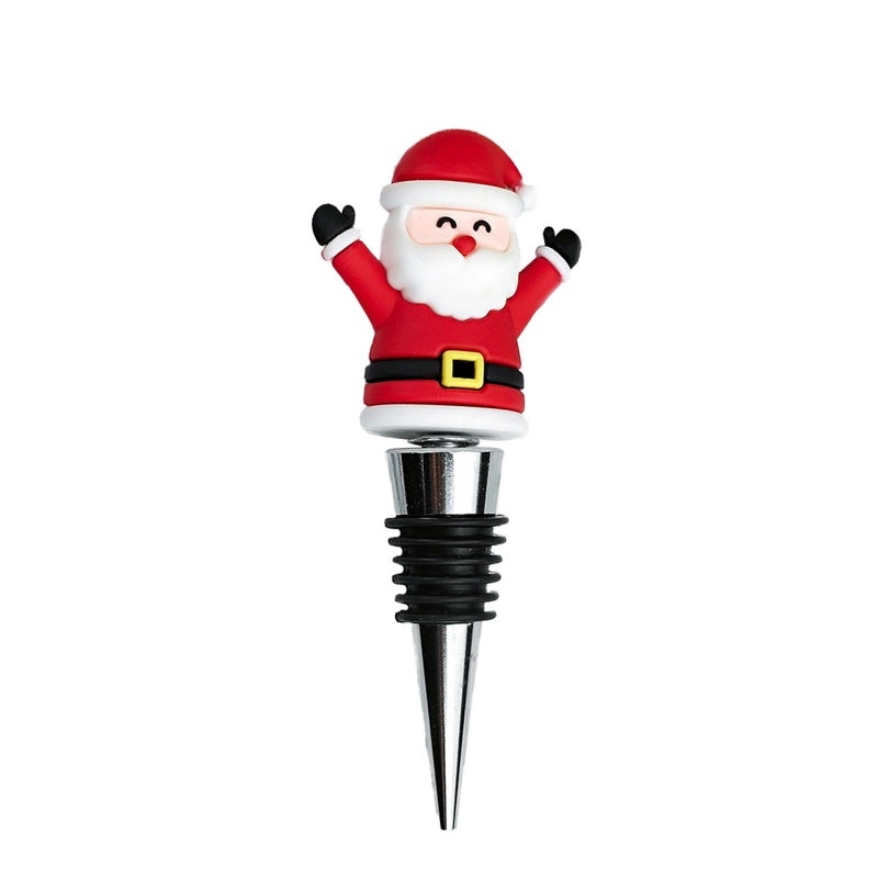 Festive Santa Claus Wine Bottle Stopper Alloy Design | Kitchen & Dining Accessories
