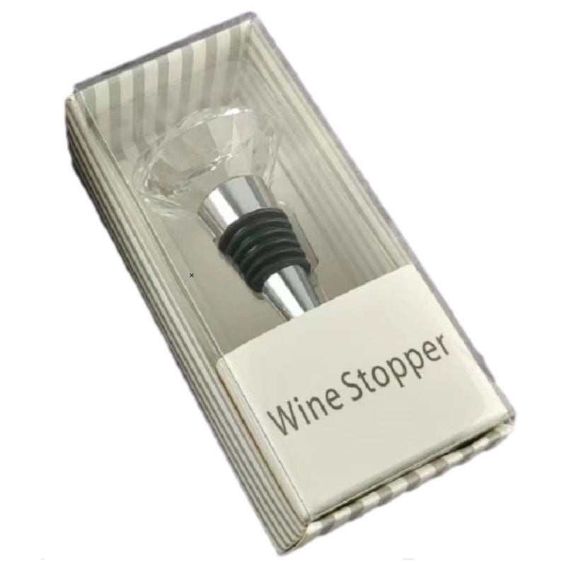 Elegant Solid Color Crystal Wine Bottle Stopper Aluminium Alloy | Kitchen & Dining Accessories