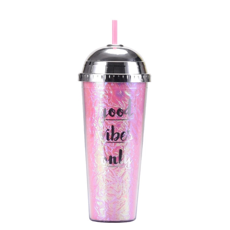 24oz Leopard Print Color Changing Semicircle Lid Large Capacity Portable Plastic Tumbler | Drinkware & Tumblers