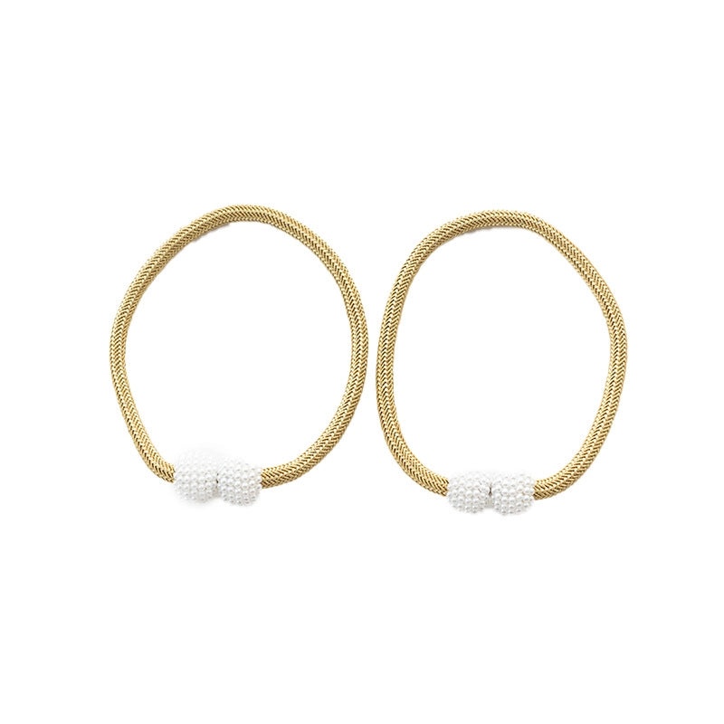 Affordable Pearl Magnetic Buckle Curtain Strap No Drilling Easy Install | Home Decor Curtain Accessories