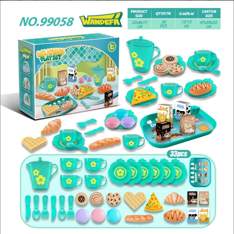 Children's Kitchen Playset Solid Color Plastic Toy Utensils|Educational Toys & Pretend Play