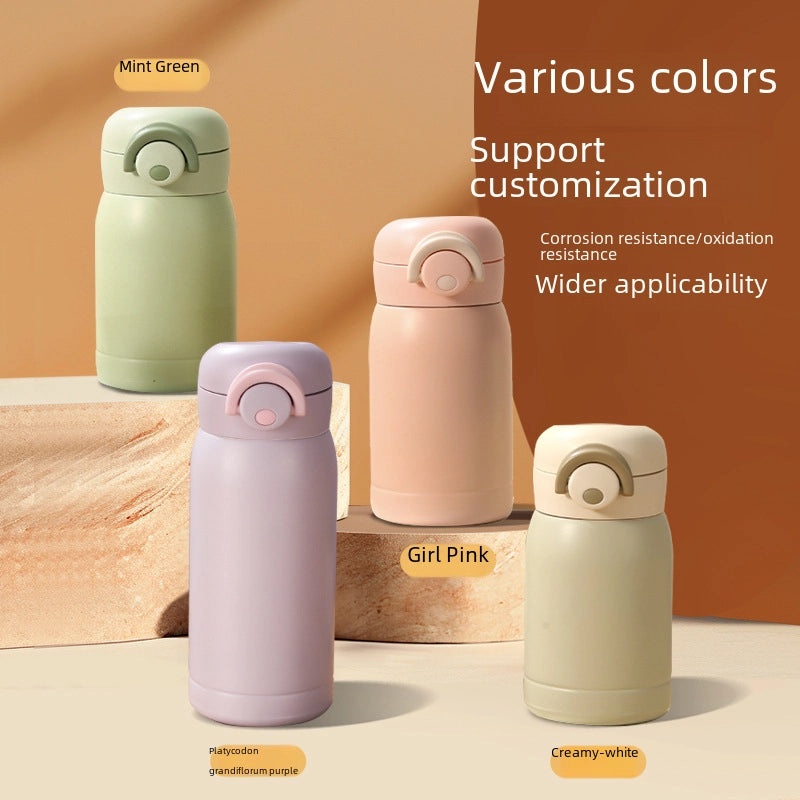304 Stainless Steel Mini Vacuum Bottle Portable Kids Water Cup Simple Design|儿童水杯