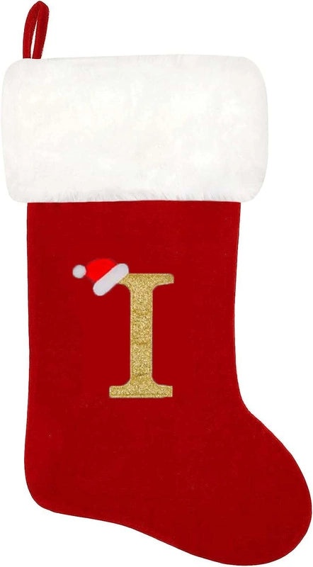 2023 Holiday Red Flannel Embroidered Large Christmas Stockings Gift Bags Available Now|Christmas Decorations