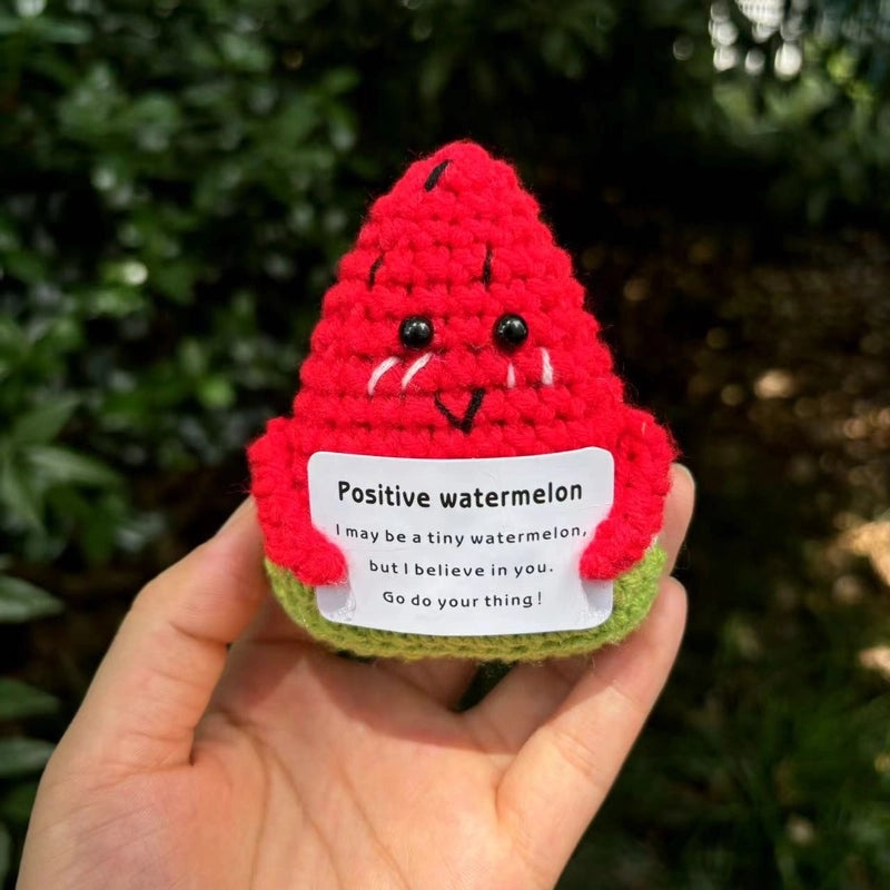 Handmade Wool Crocheted Cucumber Potato Doll Cute Funny Facial Expression Bag|Fashion Accessories