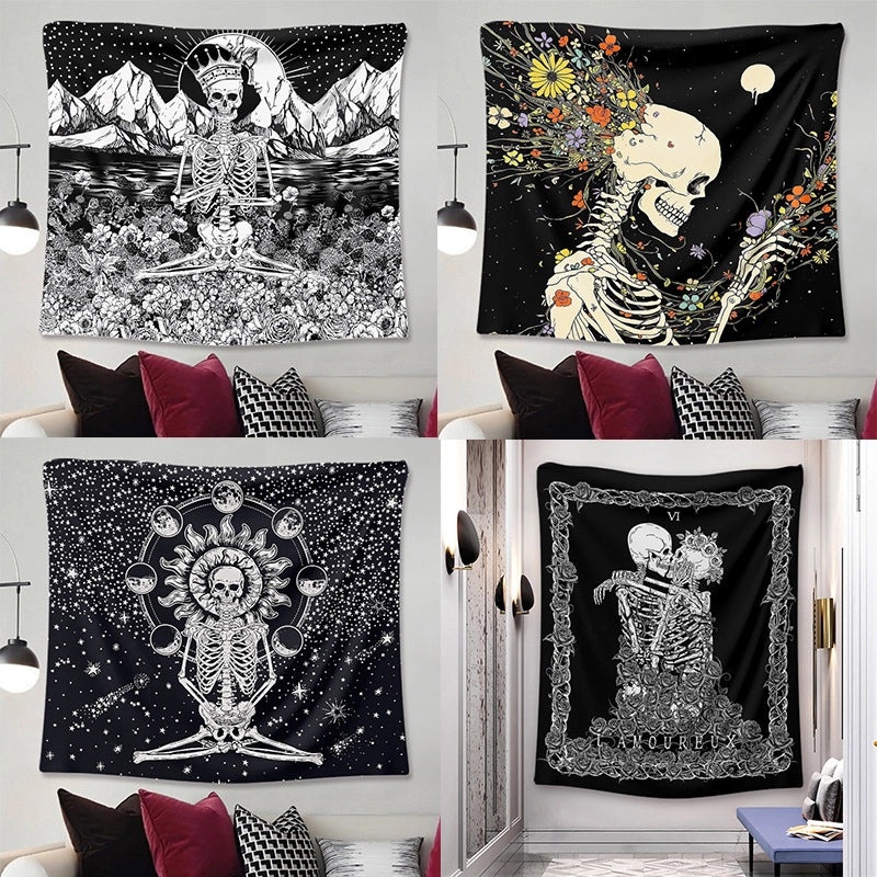 Bohemian Moon and Flower Wall Tapestry Cloth for Home Room Decor|Home Decor Tapestries