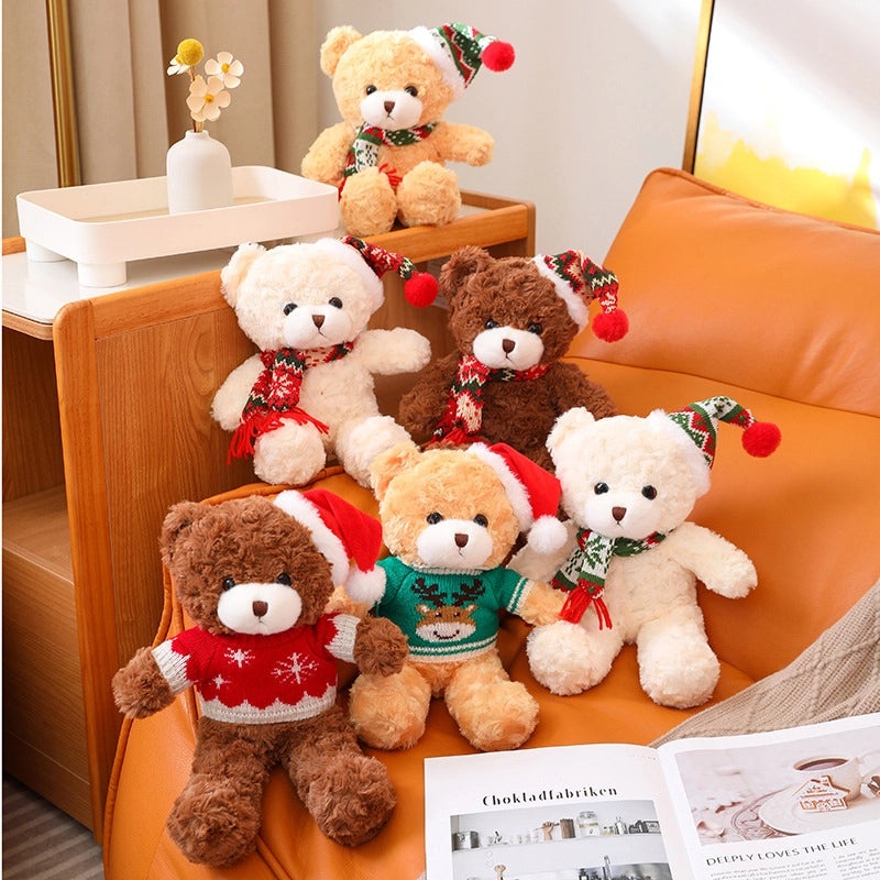 Christmas Plush Bear Stuffed Animal Soft PP Cotton Toy Gift for Kids|Stuffed Animals & Plush Toys