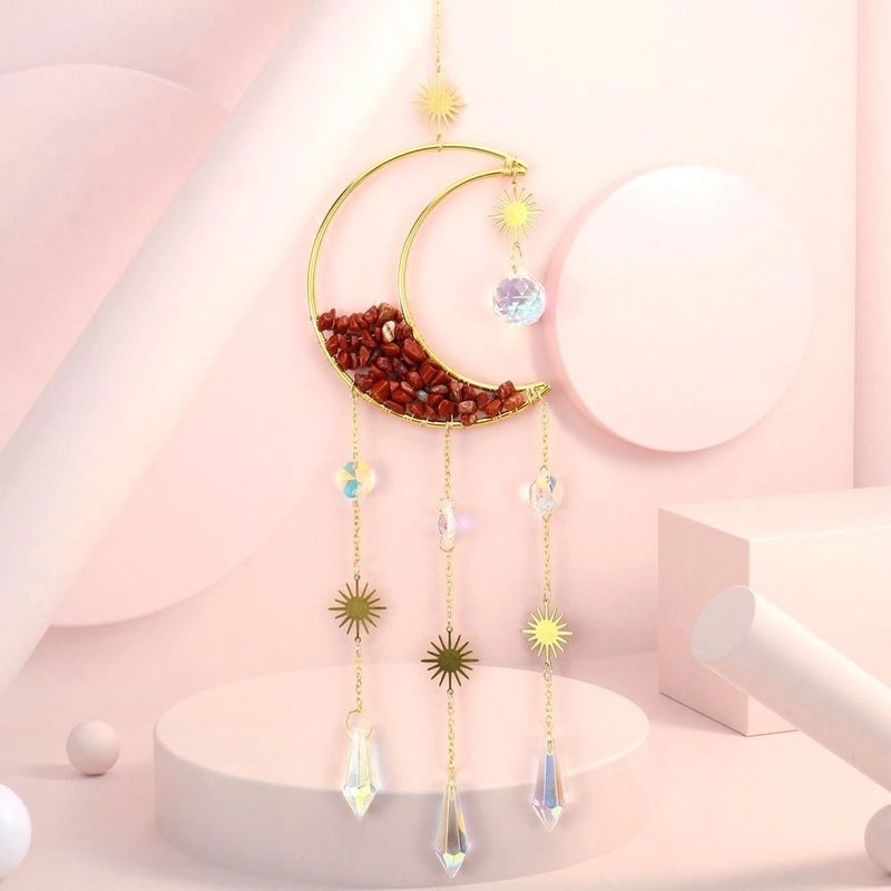 Natural Crystal Wind Chimes Hanging Decor | Home Decor & Accessories