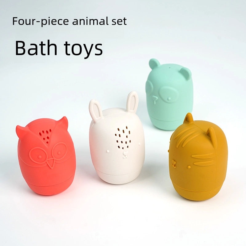 Ojani Silicone Baby Bath Toy for Ages 1-3 - Animal Shapes Interactive Water Play | Baby Bath Toys