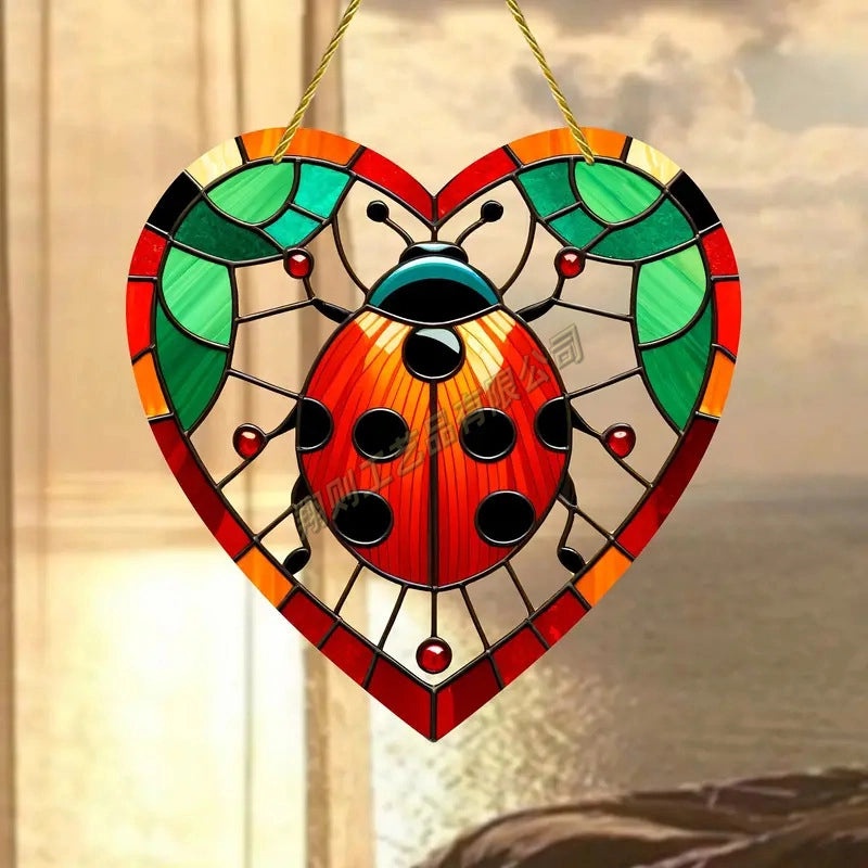 Minimalist Artistic Heart and Tree of Life Acrylic Pendant Window Decoration|Home Decor Accessories