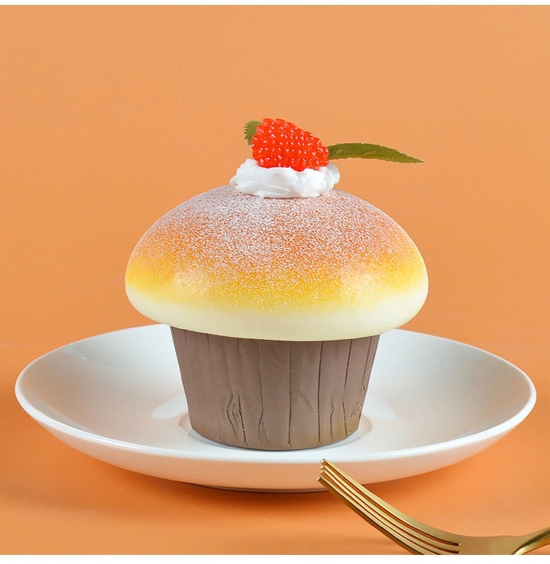 Slow Rebound PU Mushroom & Fruit Cake Fridge Magnet Simulation Decoration|Home Decor & Refrigerator Accessories