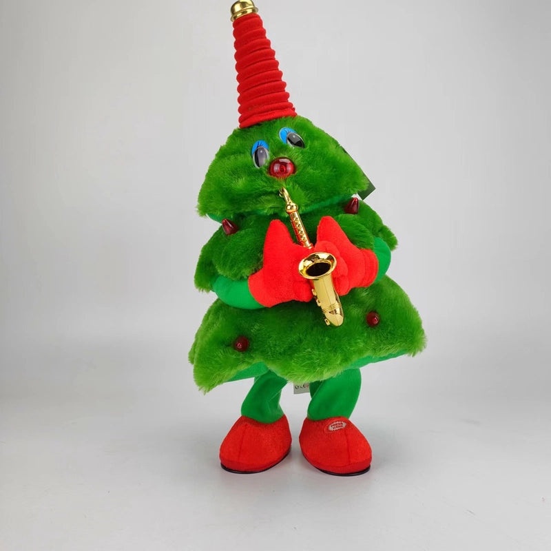 Glowing Musical Dancing Christmas Tree Plush Toy for Kids|Holiday Gifts Toys