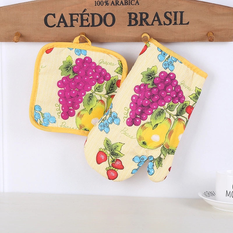 Heat Resistant Gloves with Pastoral Multiple Prints | Kitchen & Dining Accessories
