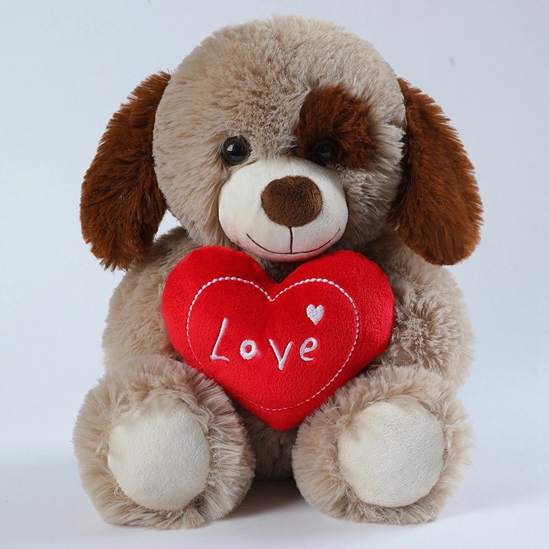 Valentine's Day Plush Dog Toy with Soft PP Cotton Filling | Stuffed Animals & Plush Toys