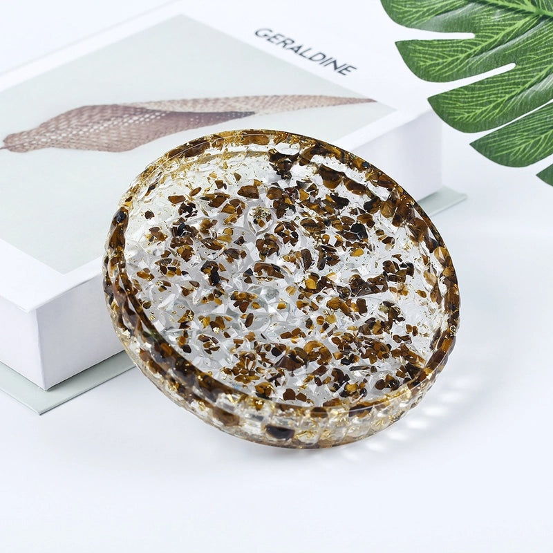 Elegant Round Resin Crystal Pendant Necklace|Jewelry & Accessories