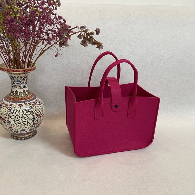 Elegant Women's Felt Square Buckle Handbag for Streetwear | Fashion Handbags & Accessories