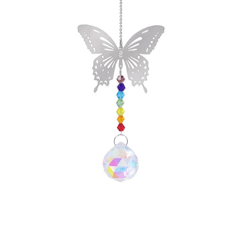 Delicate Butterfly Crystal Suncatcher Wind Chime Decorative Wall Hanging|Home Decor