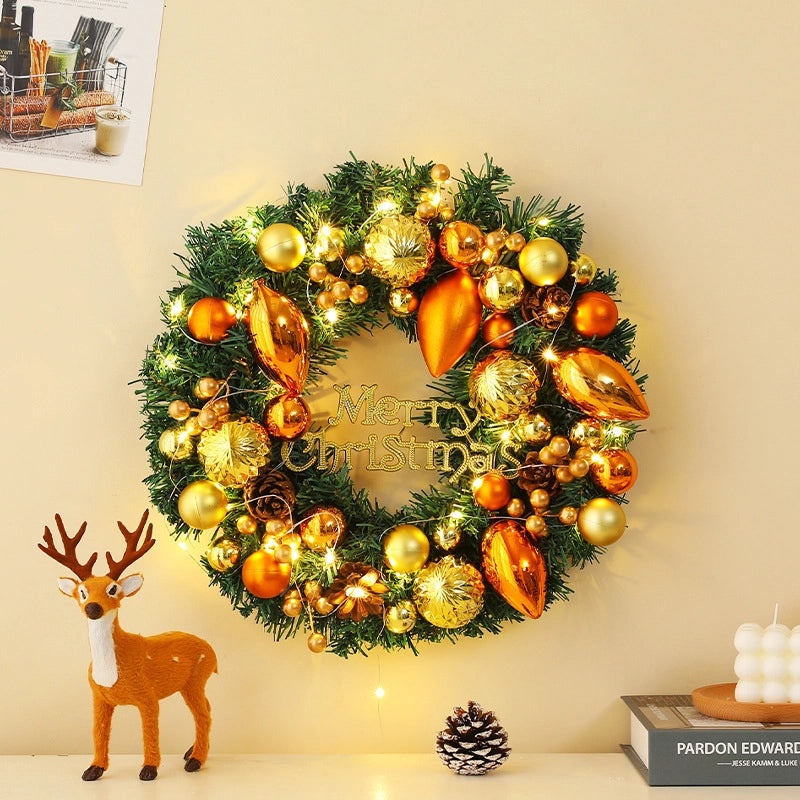 Christmas Rattan Garland Door Hanging Decoration for Hotel Mall Scene Layout Supplies|Christmas Decorations