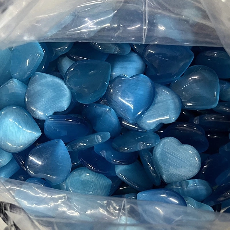 Pink Heart-Shaped Crystal Gemstone 2cm Handmade Decorative Ornament|Home Decor