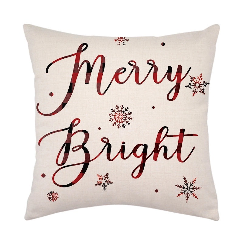Holiday Linen Christmas Pillow Cover Single-sided Decorative Cushion Case|Home Decor