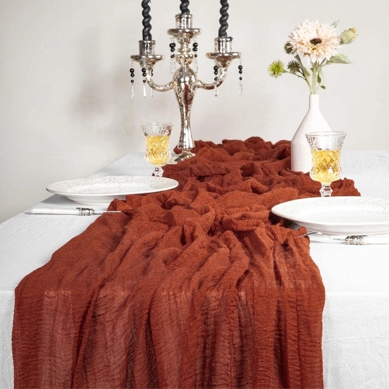 Elegant Vacation Table Runner in Solid Color Polyester|Home Decor Table Linens