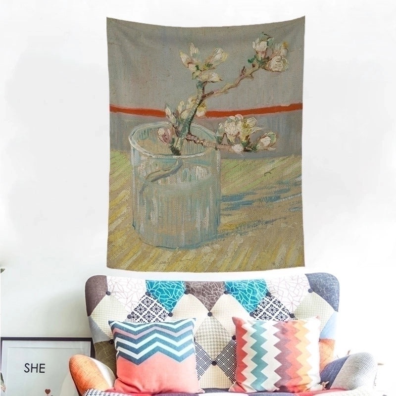 Preppy Style Oil Painting Polyester Wall Tapestry|Home Decor Tapestries