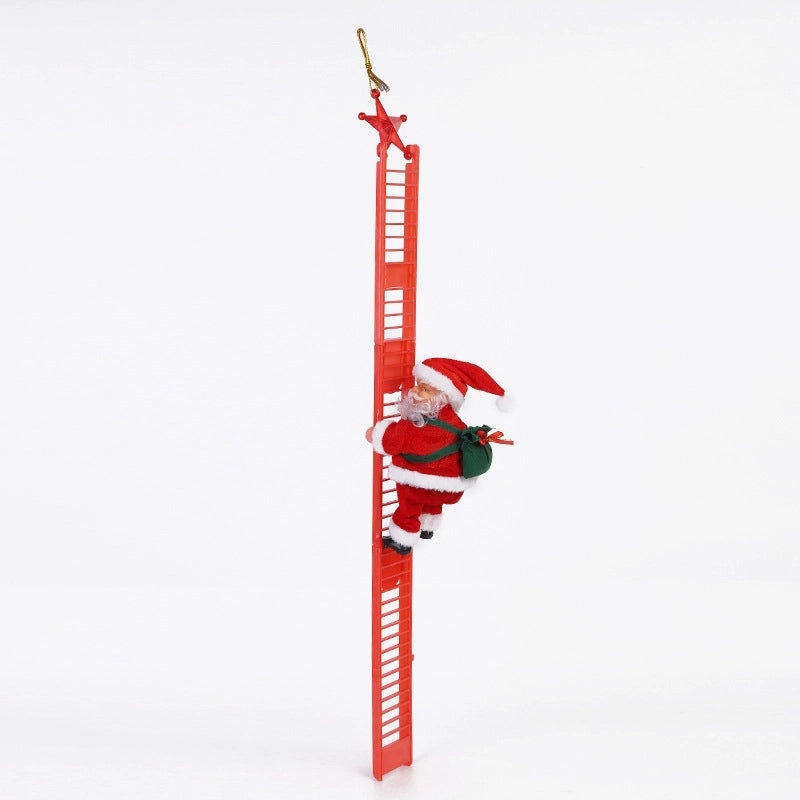 Electric Santa Claus Climbing Ladder Toy with Music | Christmas Decorations & Gifts
