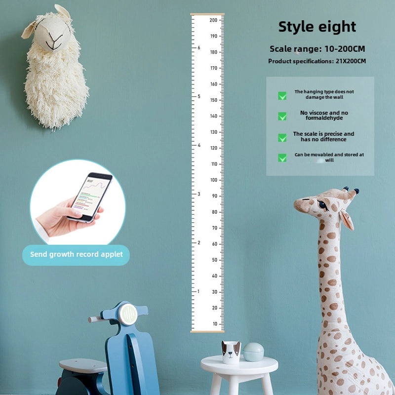 Cartoon Kids Height Chart Wall Decal Removable Baby Growth Sticker Home Measuring Tool|Home & Living > Kids Room Decor