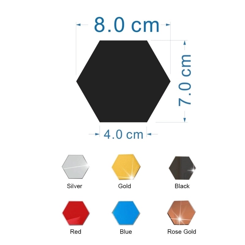 Stylish Geometric Hexagon Acrylic Wall Decal|Home Decor Wall Stickers