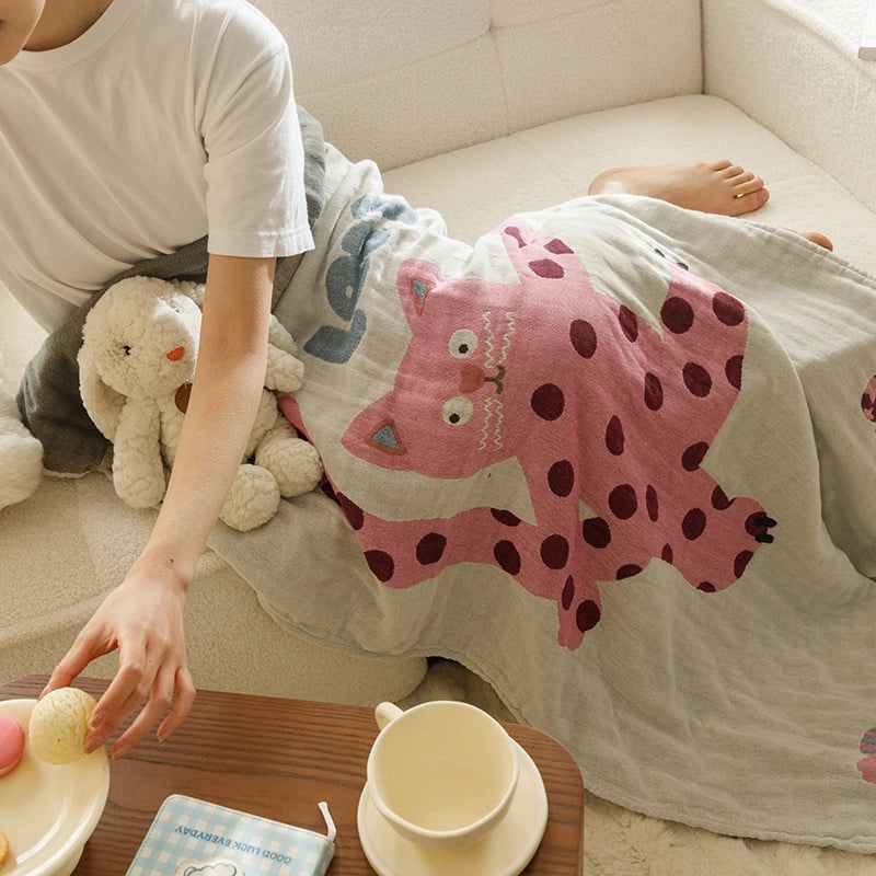 Premium Cotton Gauze Blanket Four-Layer Soft Baby Quilt Multifunctional Bath Towel Sofa Throw|Home Textiles