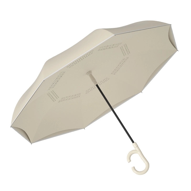 German Automatic Large Car Umbrella, Double-layer Storm-resistant Long Handle Men’s and Women’s Straight Rod Reverse Umbrella|Umbrellas & Rain Ge