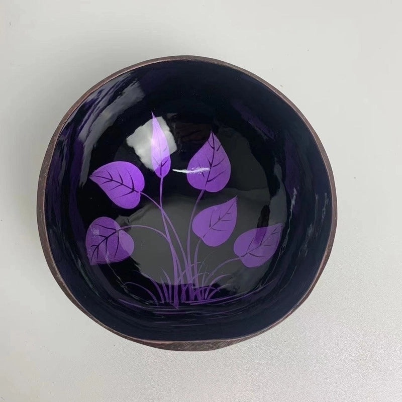 Natural Coconut Shell Charcoal Tableware Plate | Eco-Friendly Dining Accessories