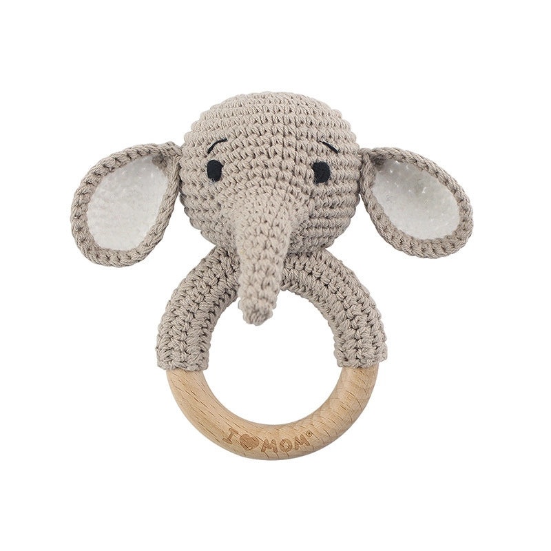 Baby Crochet Animal Rattle Soft Knitted Cartoon Doll Teething Toy for Infant Comfort|Baby Toys & Teethers