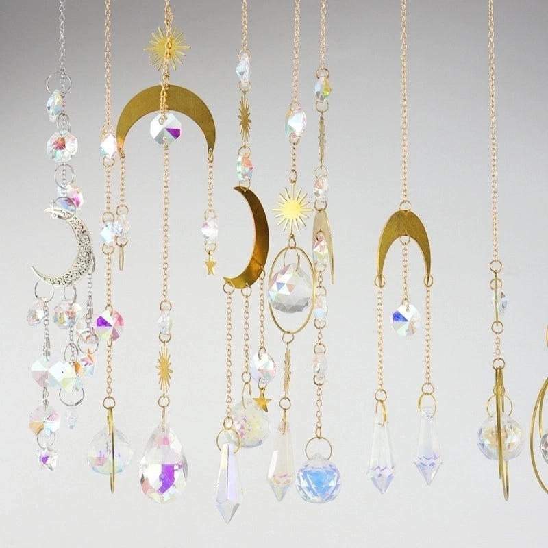 Stylish Sun and Moon Metal Pendant with Artificial Crystals|Jewelry & Accessories