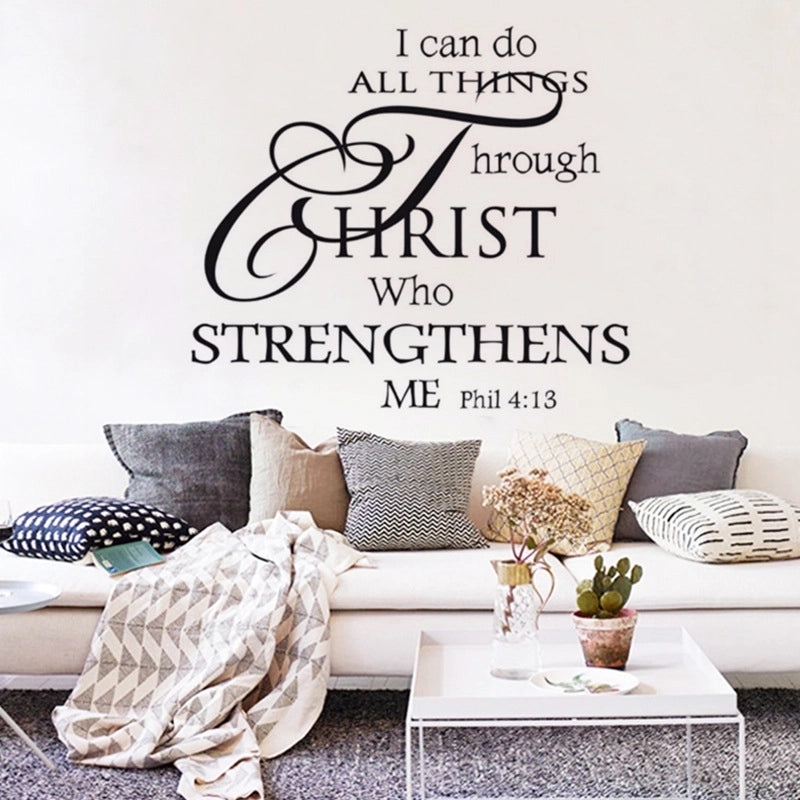 Inspirational Removable English Wall Decals for Living Room Sofa Background | Home Decor Wall Stickers