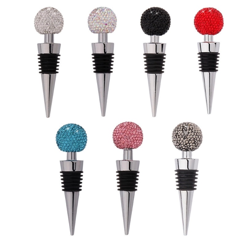 Colorful Rhinestone Wine Stopper Alloy Minimalist Design 1 Pc|Wine Accessories