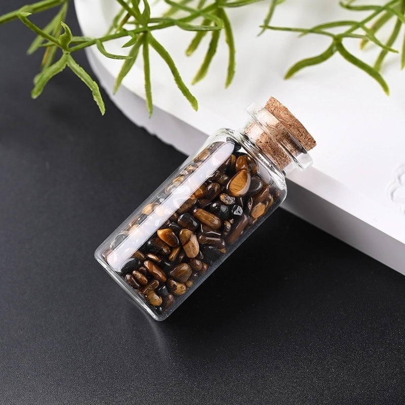 Handmade Elegant Minimalist Wishing Bottle with Natural Stones | Home Decor & Accessories
