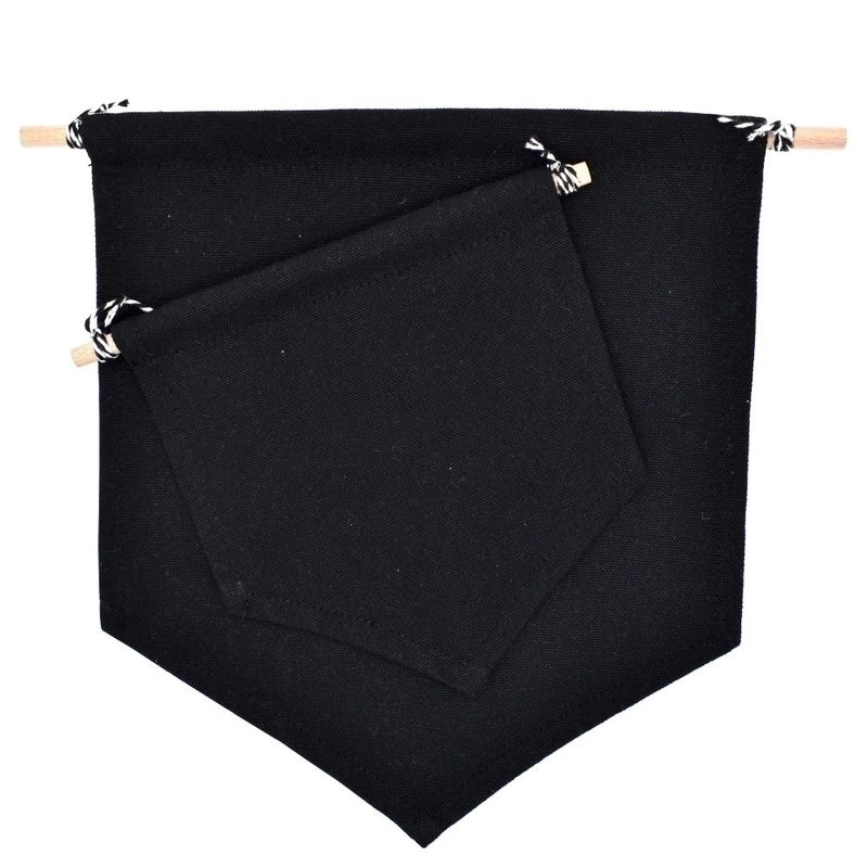 Minimalist Solid Color Fabric Badge Holder Wall Mount 1 Piece|Home Organization Storage