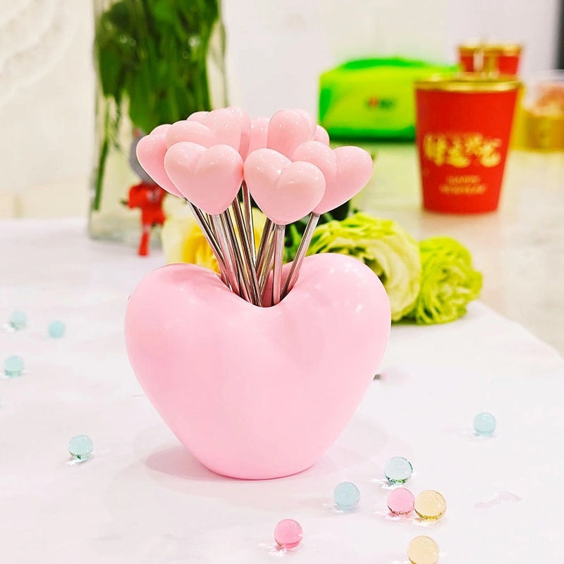 Fruit-Shaped Stainless Steel Fork Set with Apple, Strawberry, Banana Design | Kitchen Accessories