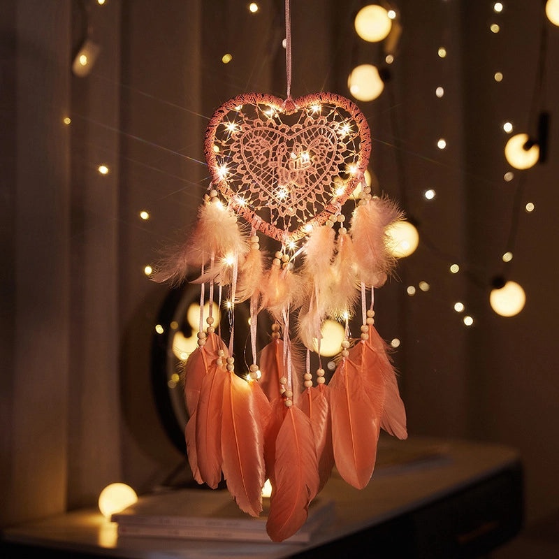 Hollow Heart Dream Catcher Lantern Hanging Ornaments for Nordic Wedding and Christmas Decor|Home Decor