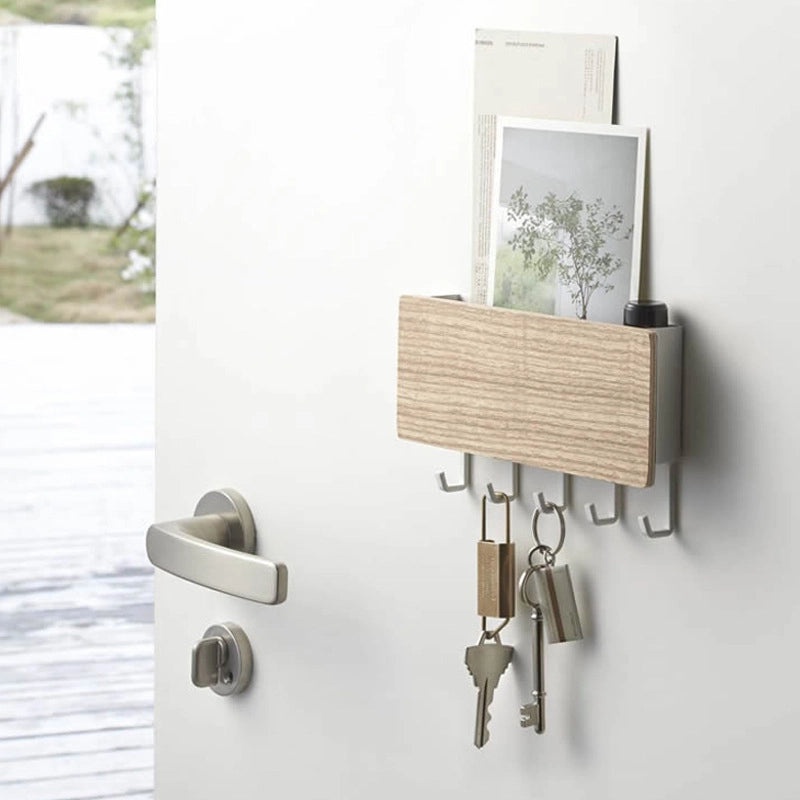 Creative Metal Nail-Free Key Storage Rack for Household Entrance Door | Home Organization & Storage